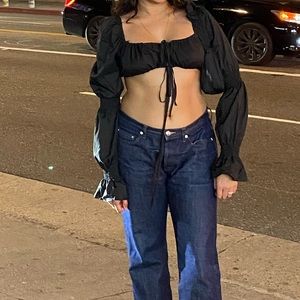 Sexy black cropped top. Size M.